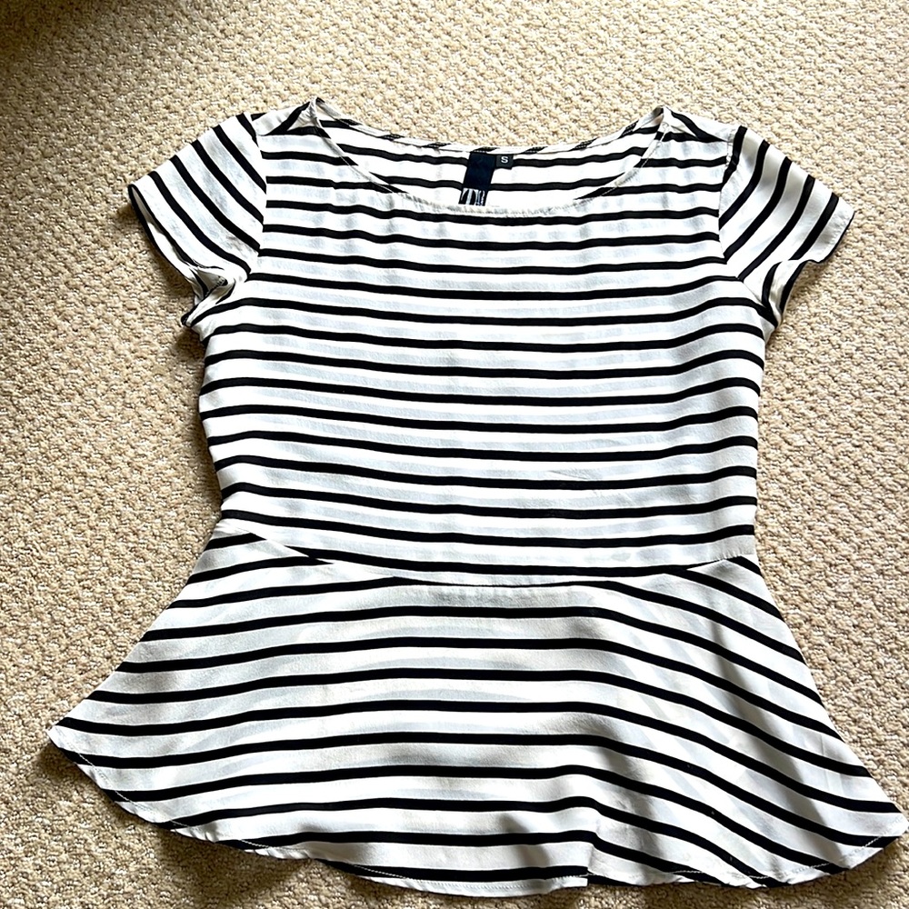 Peplum silk top